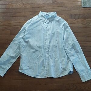 Izod Blue Casual Button Down Shirt with Long Sleeves